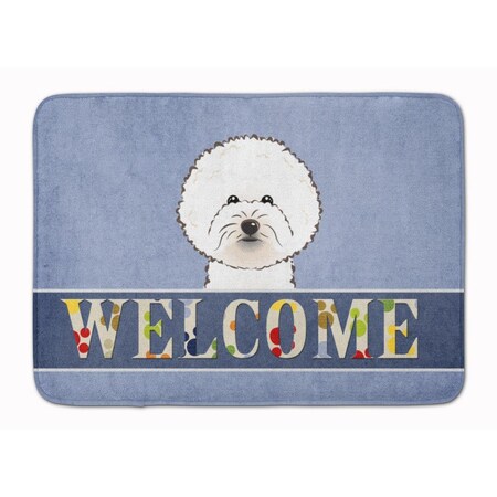 Carolines Treasures Bichon Frise Welcome Machine Washable Memory Foam Mat BB1403RUG